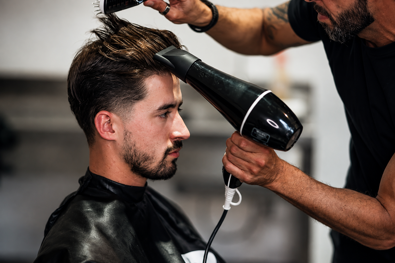 Acabamento com secador após o corte